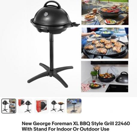 Image 1 of George Foreman Indoor Outdoor BBQ Style Grill