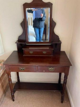 Image 2 of Upcycling project? Dark wood dressing table