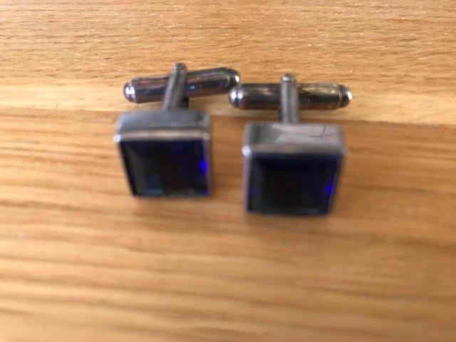 Preview of the first image of Cufflinks Brushed Steel Effect.
