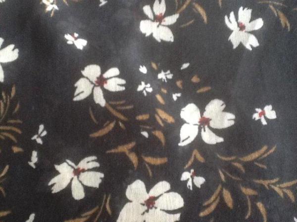 Image 3 of BRAND NEW - STOLE / SCARF - BLACK FLORAL PRINT