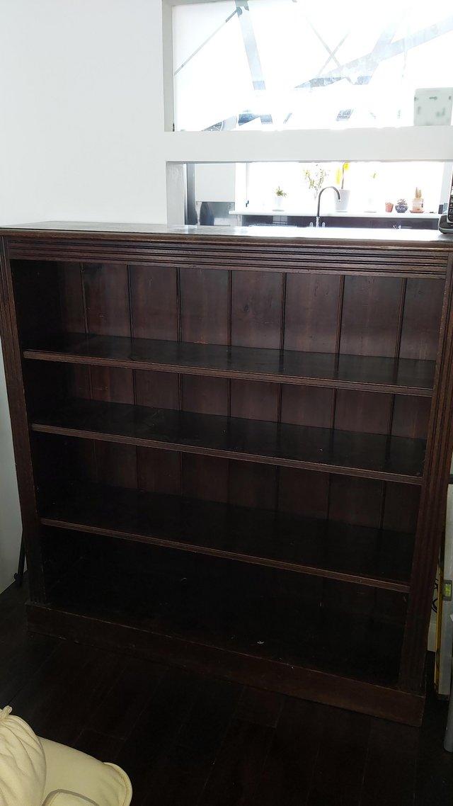 Preview of the first image of Large wooden solid bookshelf.