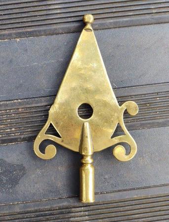Image 1 of English Victorian Friendly Society Brass Pole Head