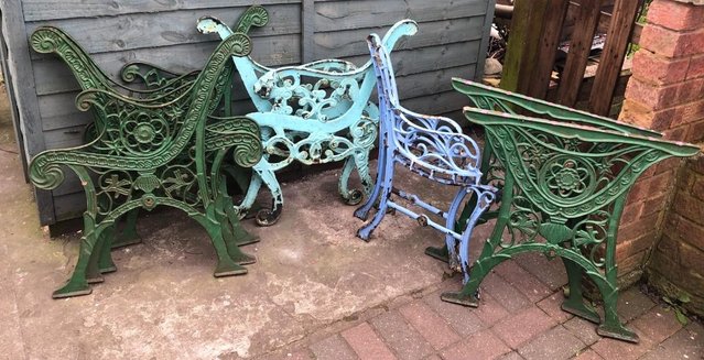 Preview of the first image of Wrought Iron Garden Furniture Ends.