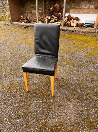 Image 2 of Black leatherette dining chairs