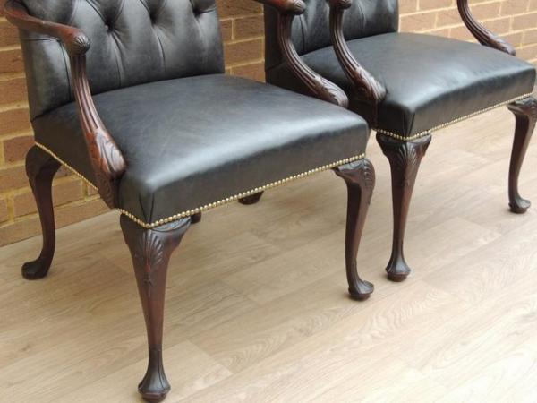 Image 17 of Pair of Antique Chesterfield Library Chairs (UK Delivery)
