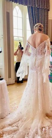 Image 8 of Ronald Joyce wedding dress,size 12 with detachable sleeves