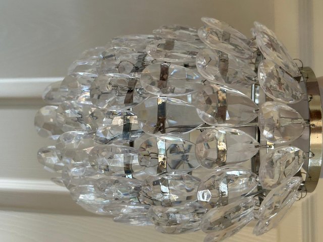 Preview of the first image of Clear Acrylic Jewel Droplets Pineapple Shape Pendant Shade 2.