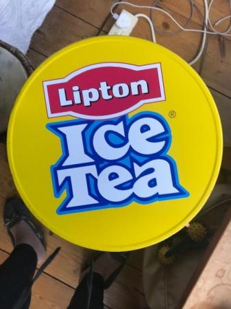 Image 1 of New Round  Lipton Ice Tea Tray collectable rare fined