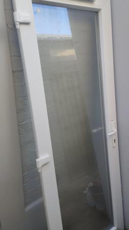 Image 1 of B&Q left handed frosted glass panel patio door