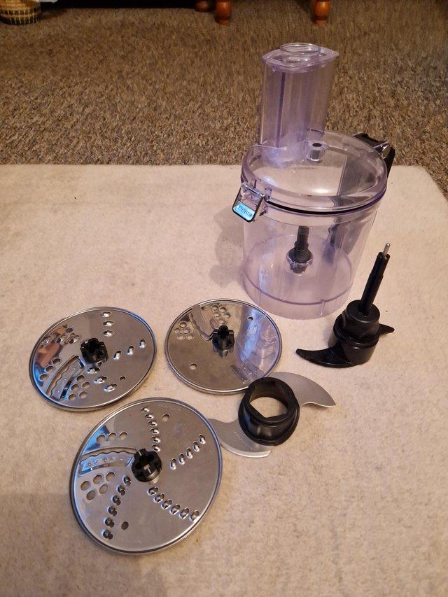 Preview of the first image of Kitchen aid 1.7 ltr food  processor bowl with attachments.