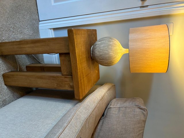 Preview of the first image of Two solid oak chunky side tables.