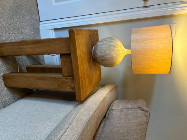 Image 1 of Two solid oak chunky side tables