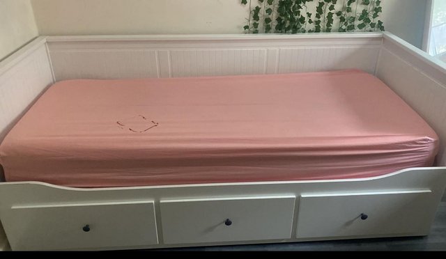 Image 3 of IKEA day bed with mattress and 3 drawers