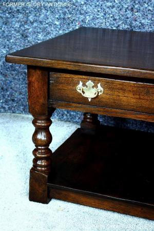 Image 32 of A TITCHMARSH & GOODWIN STYLE OAK TWO DRAWER COFFEE TEA TABLE