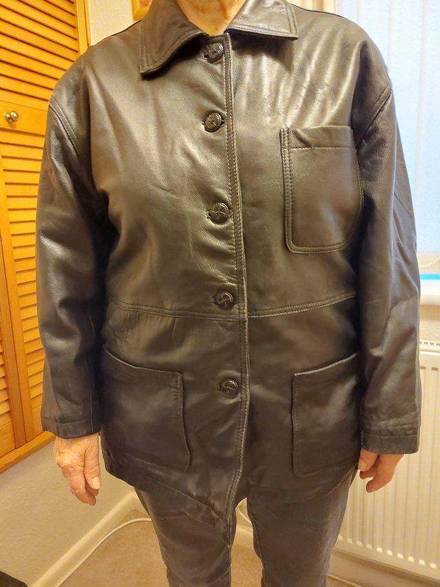 Preview of the first image of Ladies black  soft Leather  Jacket.