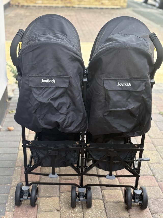 Jovikids Twin Stroller Black — Baby & Kids in Romford
