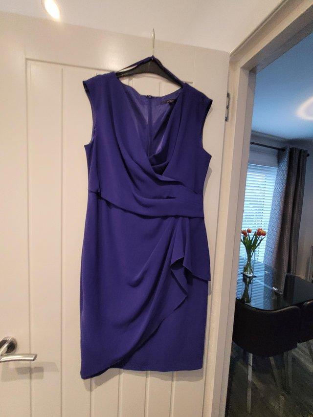 Preview of the first image of Beautiful purple Coast dress, size 14.