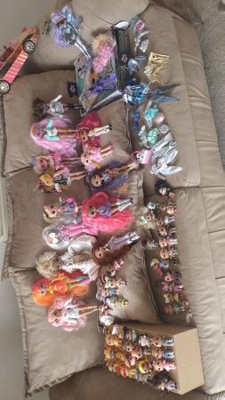 Image 1 of 15 big lol dolls and a lot of little ones and cat