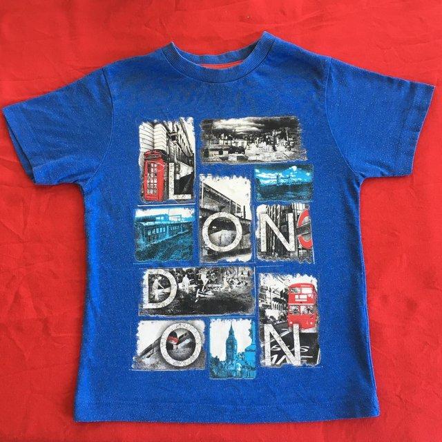 Preview of the first image of LONDON t-shirt. Blue Zoo/Debenhams. Age 4-5 years..