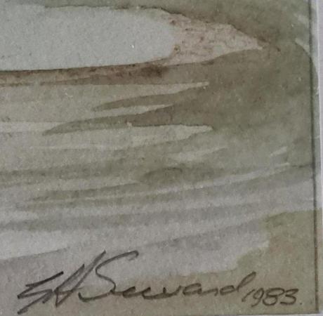 Image 3 of Watercolour Seascape Original and Signed by Artist G Seward.