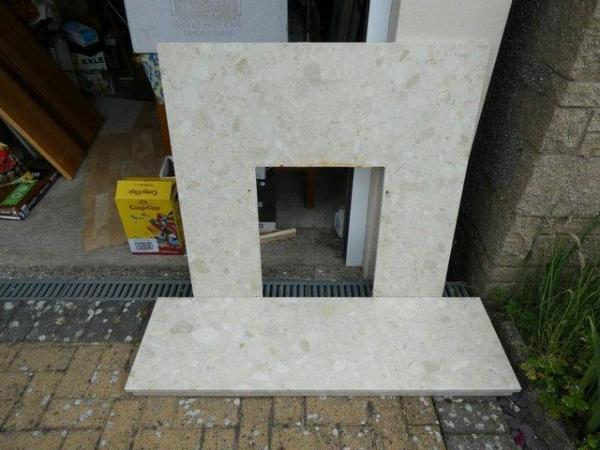 Image 2 of Marble Fireplace which has been used before