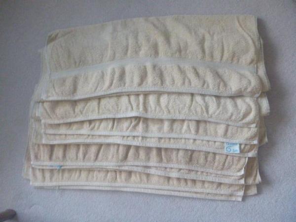 Image 1 of 5 Large CHORTEX Bath Sheets, Beige,& 2 L Facecloths BOLTON