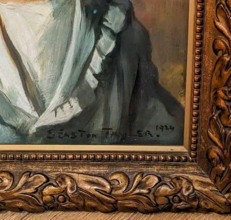 Image 2 of Two framed portraits by E. Easton Taylor. Painted1924 & 1928