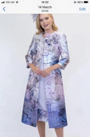 Image 2 of Mother of the bride Lilac dress and Coat. Size 12