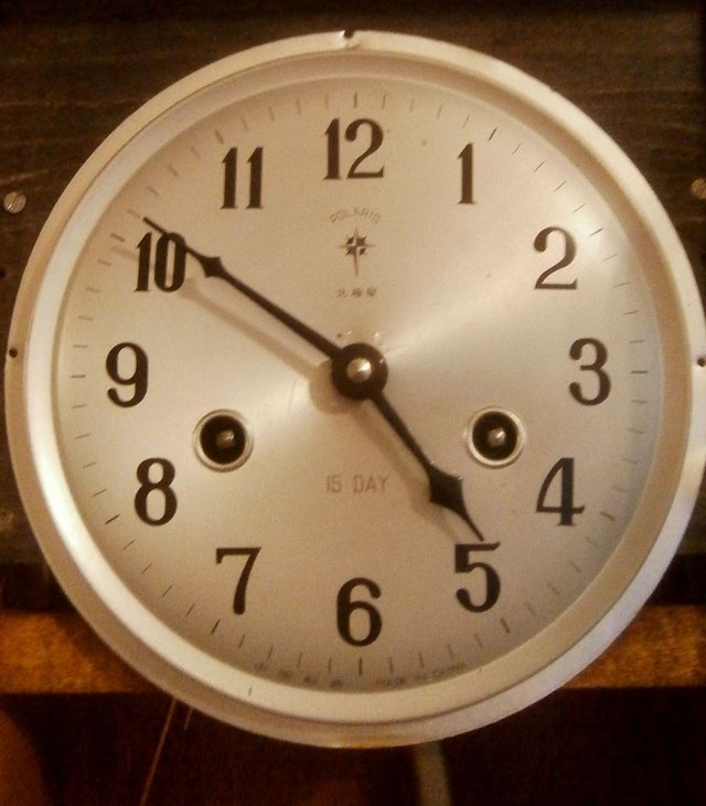 Preview of the first image of POLARIS 15-day chiming modern clockwork Wall Clock, key/pend.