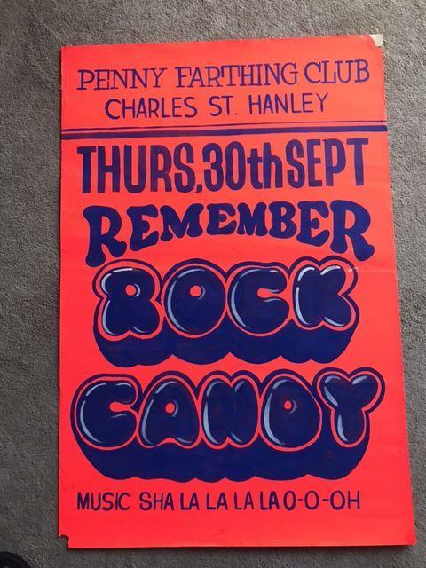 Preview of the first image of 1971 Rock Candy gig poster Penny Farthing club.
