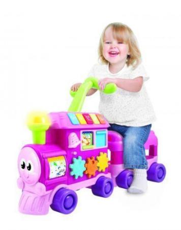 Image 2 of Pink Ride on / Baby Walker Train Interactive Toddler Toy