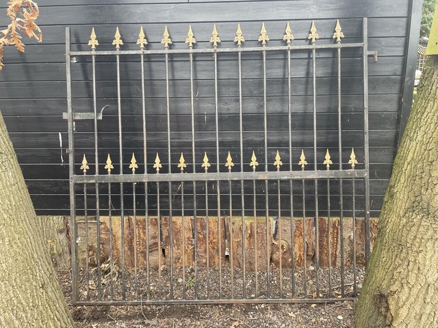 Preview of the first image of Double heavy wrought iron gates.