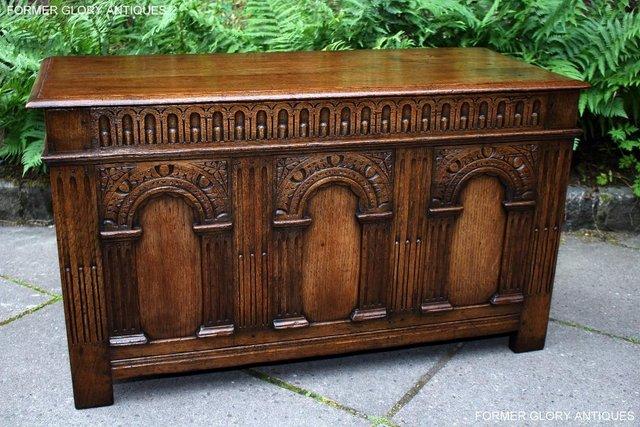 Image 93 of A TITCHMARSH & GOODWIN CARVED OAK BLANKET CHEST BOX TRUNK