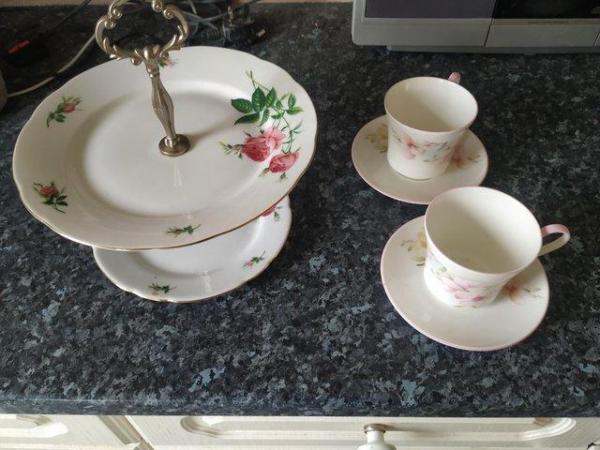 Image 2 of Cake stand,cups for after noon tea