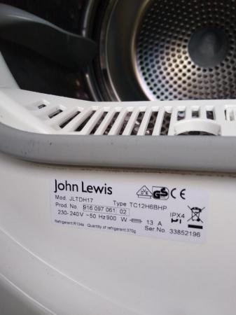 Image 1 of Tumble Dryer- John Lewis Heat Pump condenser type
