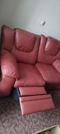 Image 3 of FREE LEATHER RECLINER SOFA