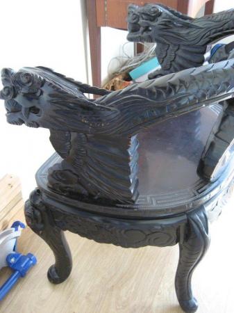 Image 9 of ANTIQUE Chinese Emperor Dragons Throne Chair c1875