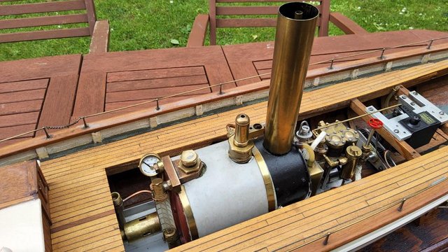 Image 31 of Model boat live steam,45 inch museum quality steam yacht