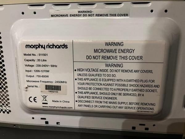 Image 3 of Morphy Richards microwave