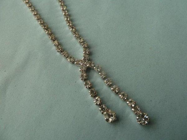 Image 1 of Lady's diamante necklace and earring set