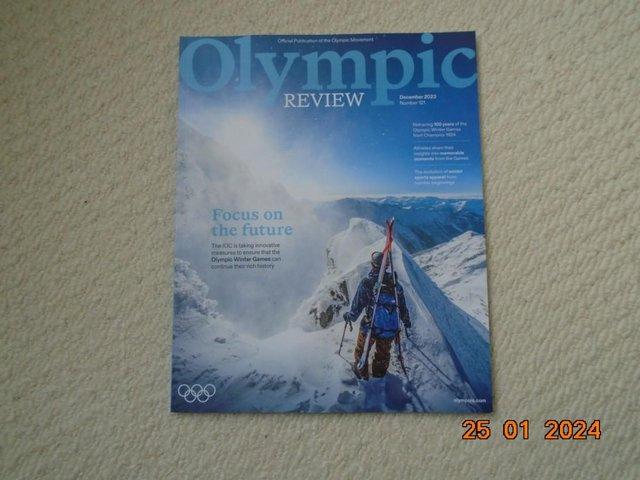 Preview of the first image of December 2023 "Olympic Review" magazine, IOC publication.