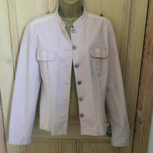 Preview of the first image of Pink PRINCIPLES size 14 Stretch Jean Jacket.