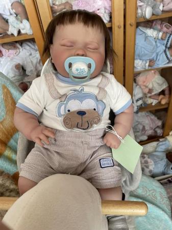 Image 2 of Cute and cuddly Little Joe really sweet baby reborn doll boy
