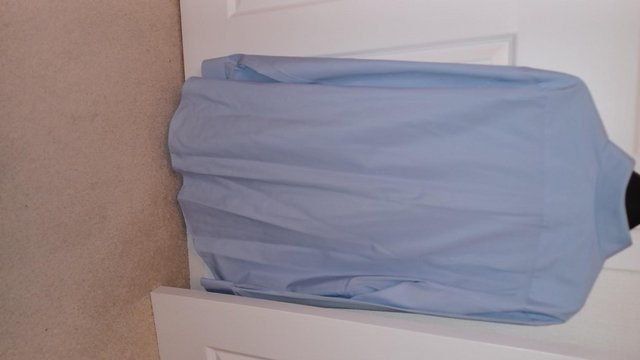 Image 3 of Blue formal long sleeve shirt XL collar size 17