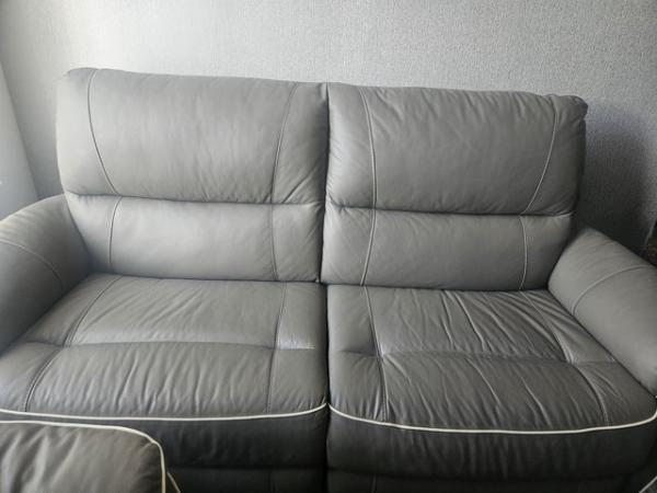 Image 1 of 3 piece suite in dark grey