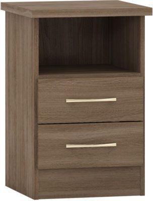 Preview of the first image of Nevada 2 drawer bedside in rustic oak.