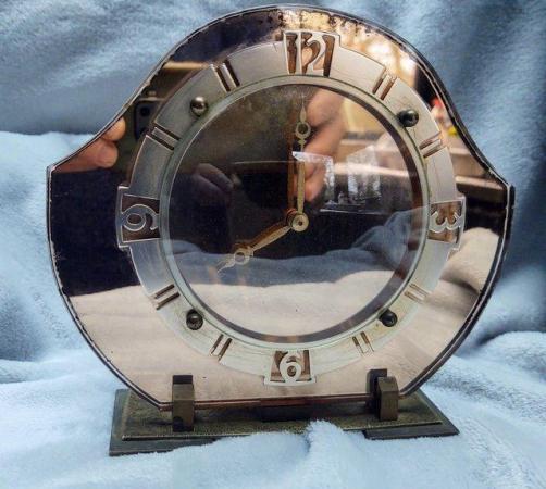 Image 2 of 1920’s / 1930’s Art Deco Mirro Mantle Clock