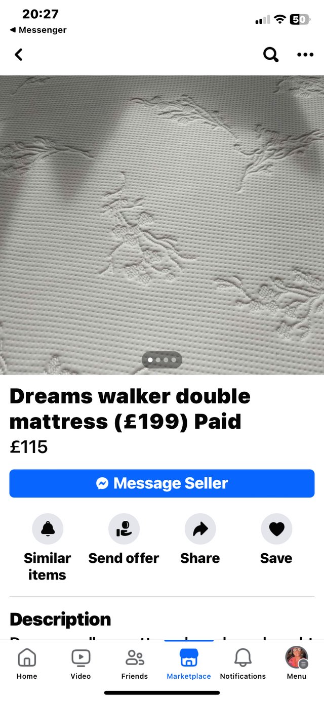 Preview of the first image of Dreams walker Double Mattress.