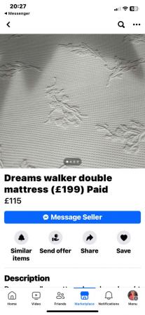 Image 1 of Dreams walker Double Mattress