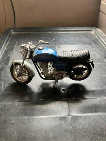 Image 2 of Model of Norton blue motorcycle